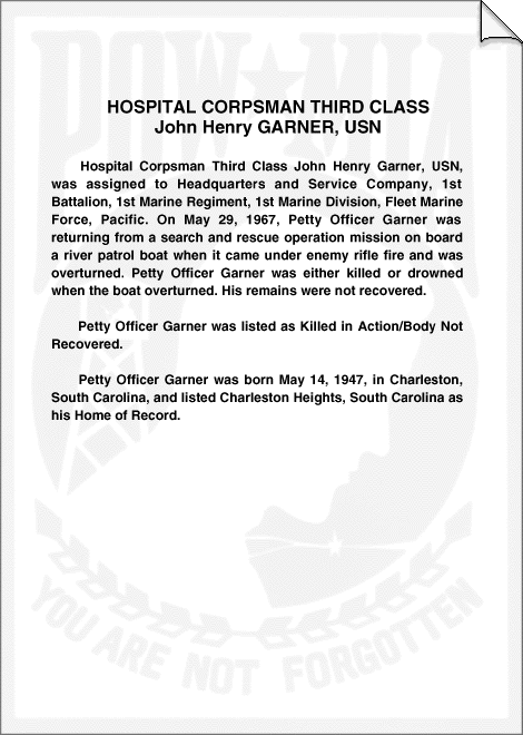 GARNER HISTORY