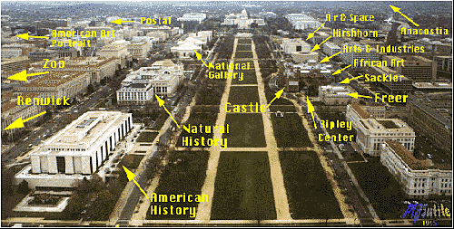 Aerial view of the mall